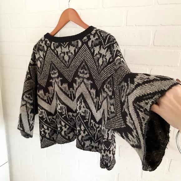 Anthropologie Free People Knit Sweater Superstar SouthWestern Oversized XS - Picture 11 of 11
